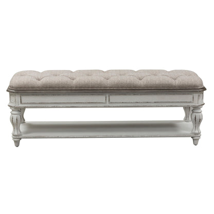 Magnolia Manor - Bed Bench - White - Hornell Furniture Outlet