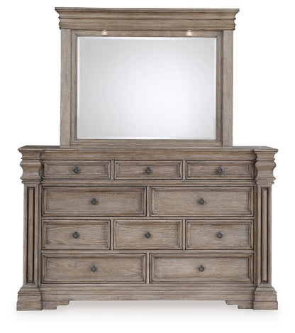 Blairhurst - Light Grayish Brown - Dresser And Mirror - Hornell Furniture Outlet