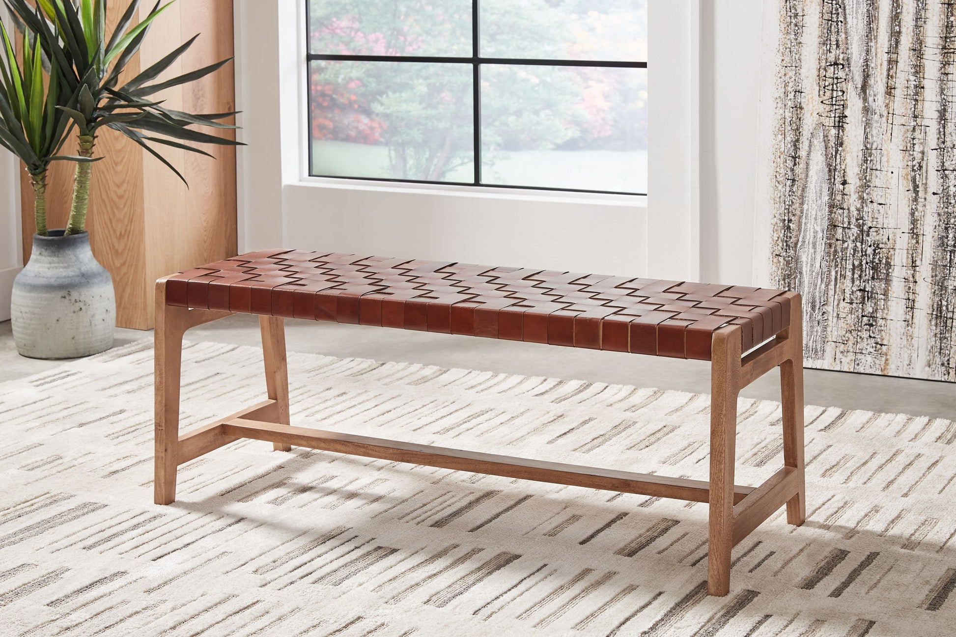 Lemmund - Natural / Brown - Accent Bench - Hornell Furniture Outlet