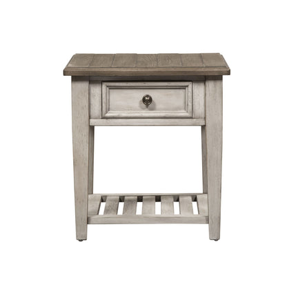 Heartland - Drawer End Table - White - Hornell Furniture Outlet
