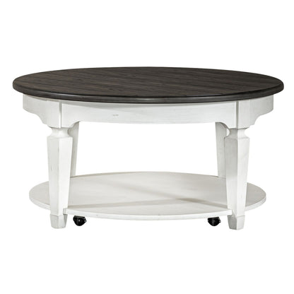 Allyson Park - Round Cocktail Table - White - Hornell Furniture Outlet