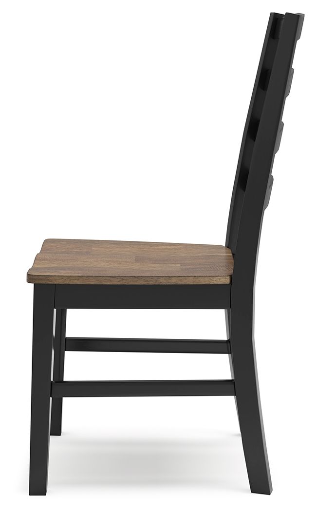 Wildenauer - Brown / Black - Dining Room Side Chair (Set of 2) - Hornell Furniture Outlet