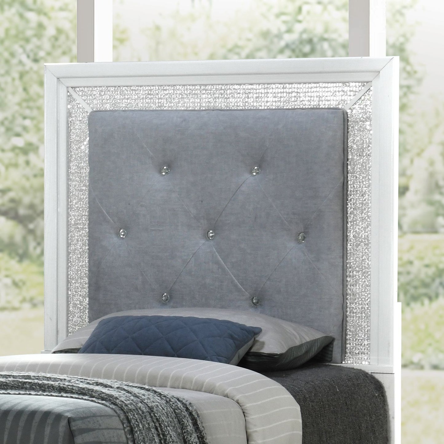 Reflections - Upholstered Panel Headboard With Lights - Hornell Furniture Outlet