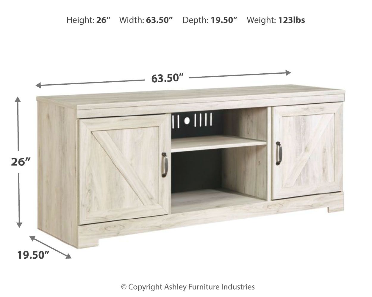 Bellaby - TV Stand W/Fireplace Option - Hornell Furniture Outlet