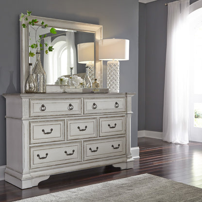 Abbey Park - 7 Drawer Dresser - White - Hornell Furniture Outlet