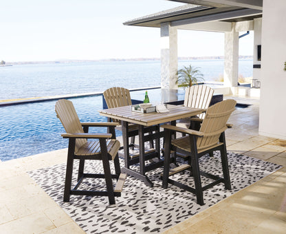 Fairen Trail - Black / Driftwood - 5 Pc. - Counter Dining Set - Hornell Furniture Outlet