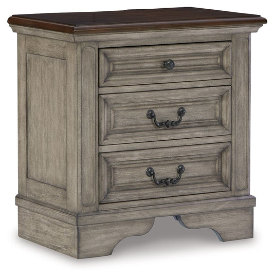 Lodenbay - Antique Gray - Three Drawer Night Stand - Hornell Furniture Outlet