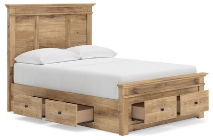 Makidern - Panel Storage Bed With 2 Under Bed Storage Units - Hornell Furniture Outlet