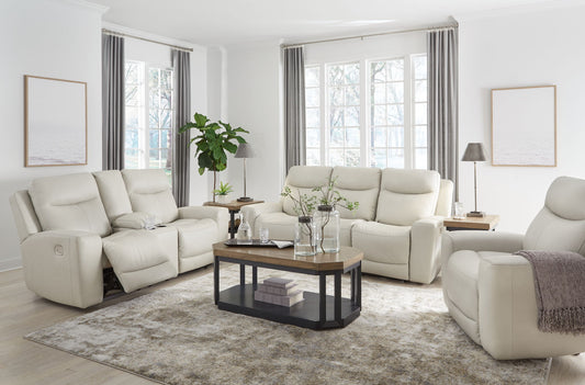 Mindanao - Coconut - 3 Pc. - Power Reclining Sofa, Power Reclining Loveseat With Console, Power Recliner - Hornell Furniture Outlet