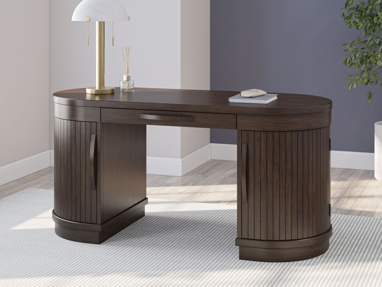 Korestone - Warm Brown - Home Office Desk - Hornell Furniture Outlet