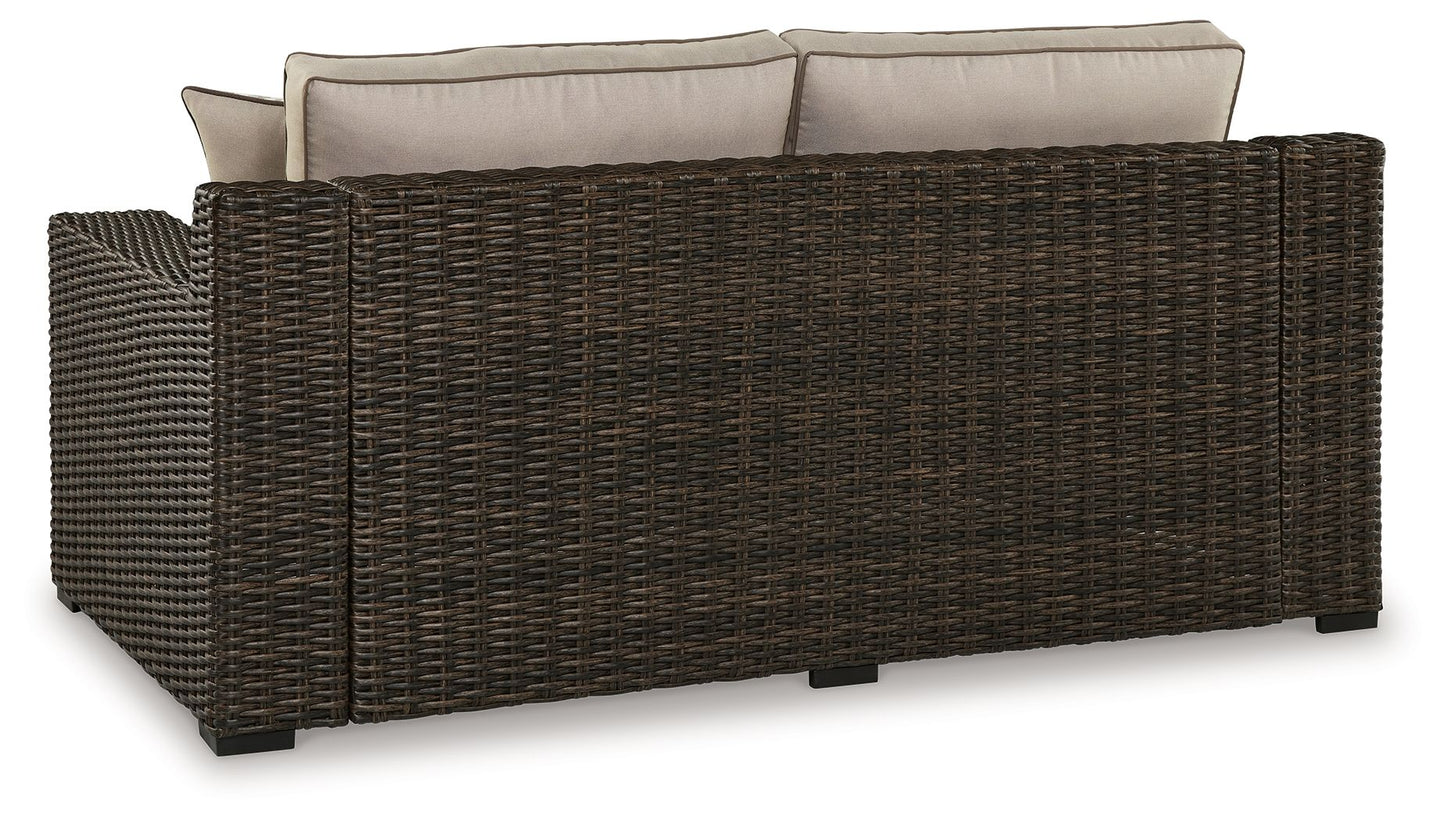 Coastline Bay - Brown - Loveseat W/Cushion - Hornell Furniture Outlet