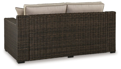 Coastline Bay - Brown - Loveseat W/Cushion - Hornell Furniture Outlet