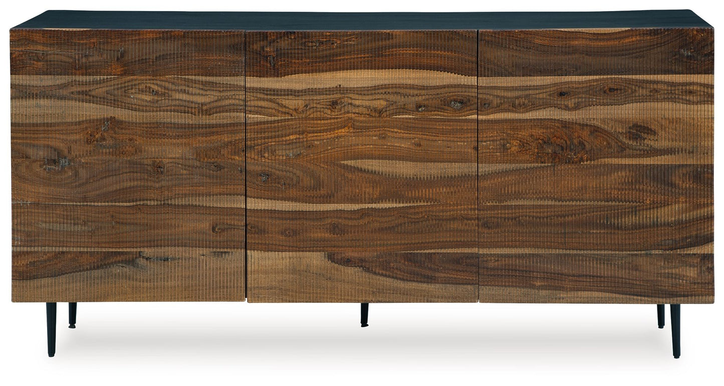 Darrey - Natural / Brown - Accent Cabinet - Hornell Furniture Outlet