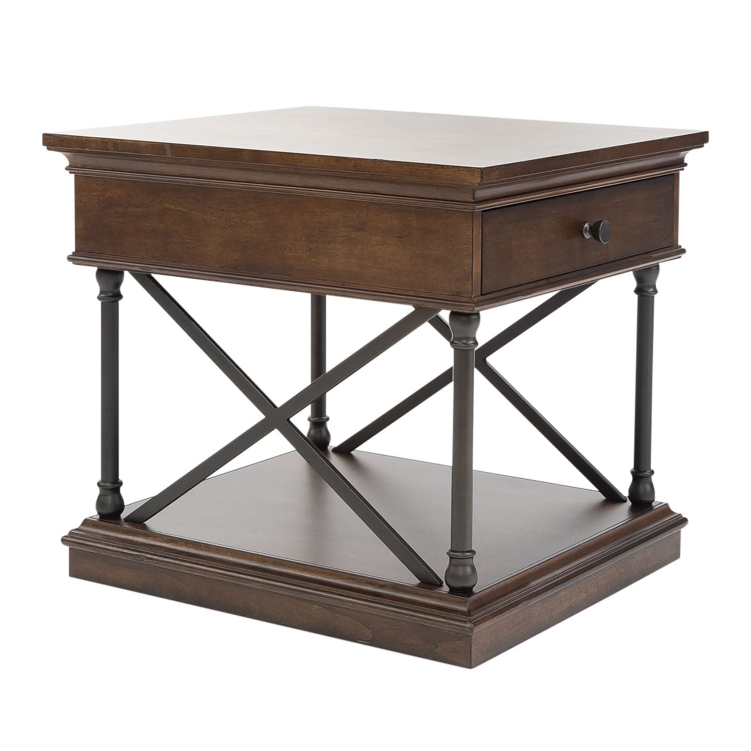 Tribeca - Drawer End Table - Dark Brown - Hornell Furniture Outlet
