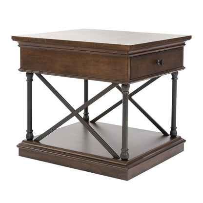 Tribeca - Drawer End Table - Dark Brown - Hornell Furniture Outlet