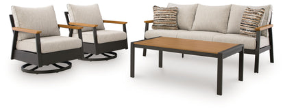 Carmel Highlands - Sofa, Chairs, Table Set (Set of 4) - Dark Brown - Hornell Furniture Outlet