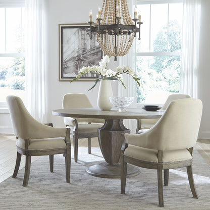 Westfield - 5 Piece Pedestal Table Set - Light Brown - Hornell Furniture Outlet