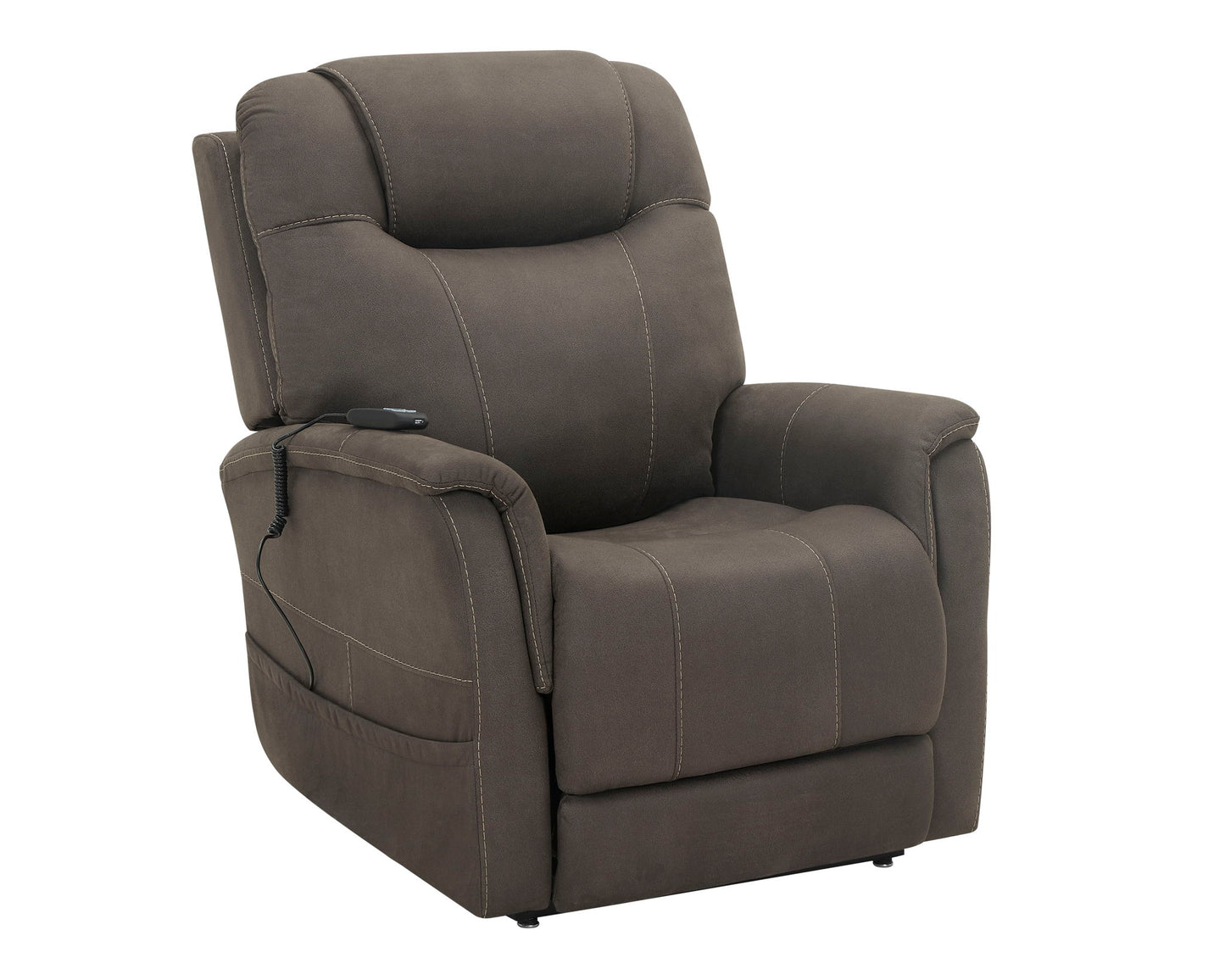 Thames - Power Lift Chair With Power Headrest - Brown - Hornell Furniture Outlet