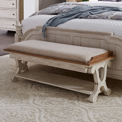 Farmhouse Reimagined - Bed Bench - White - Hornell Furniture Outlet