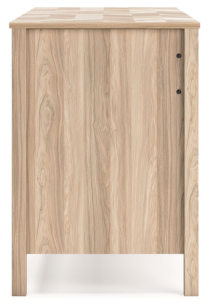 Battelle - Tan - Home Office Desk - Hornell Furniture Outlet