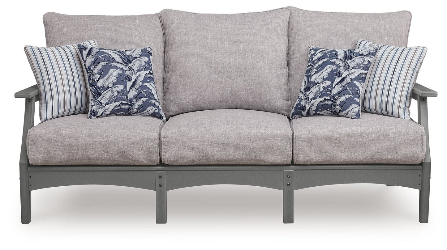Cove Beach - Sofa With Cushion - Gray - Hornell Furniture Outlet