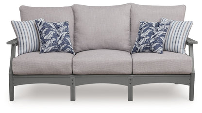 Cove Beach - Sofa With Cushion - Gray - Hornell Furniture Outlet