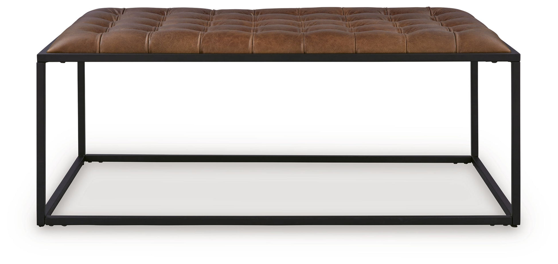 Junsor - Cocktail Ottoman - Brown / Black - Hornell Furniture Outlet