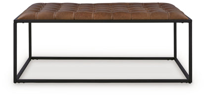 Junsor - Cocktail Ottoman - Brown / Black - Hornell Furniture Outlet
