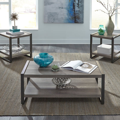 Tanners Creek - 3 Piece Table Set - Dark Gray - Hornell Furniture Outlet
