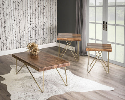 Walter - 3 Piece Table Set - Brown - Hornell Furniture Outlet