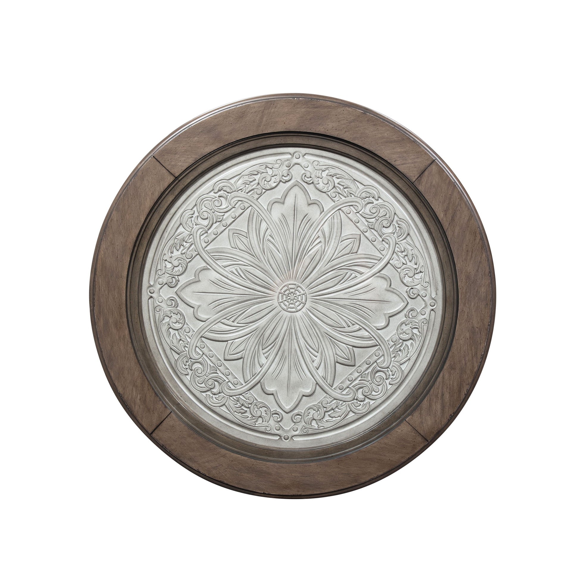 Heartland - Round Ceiling Tile Cocktail Table - White - Hornell Furniture Outlet