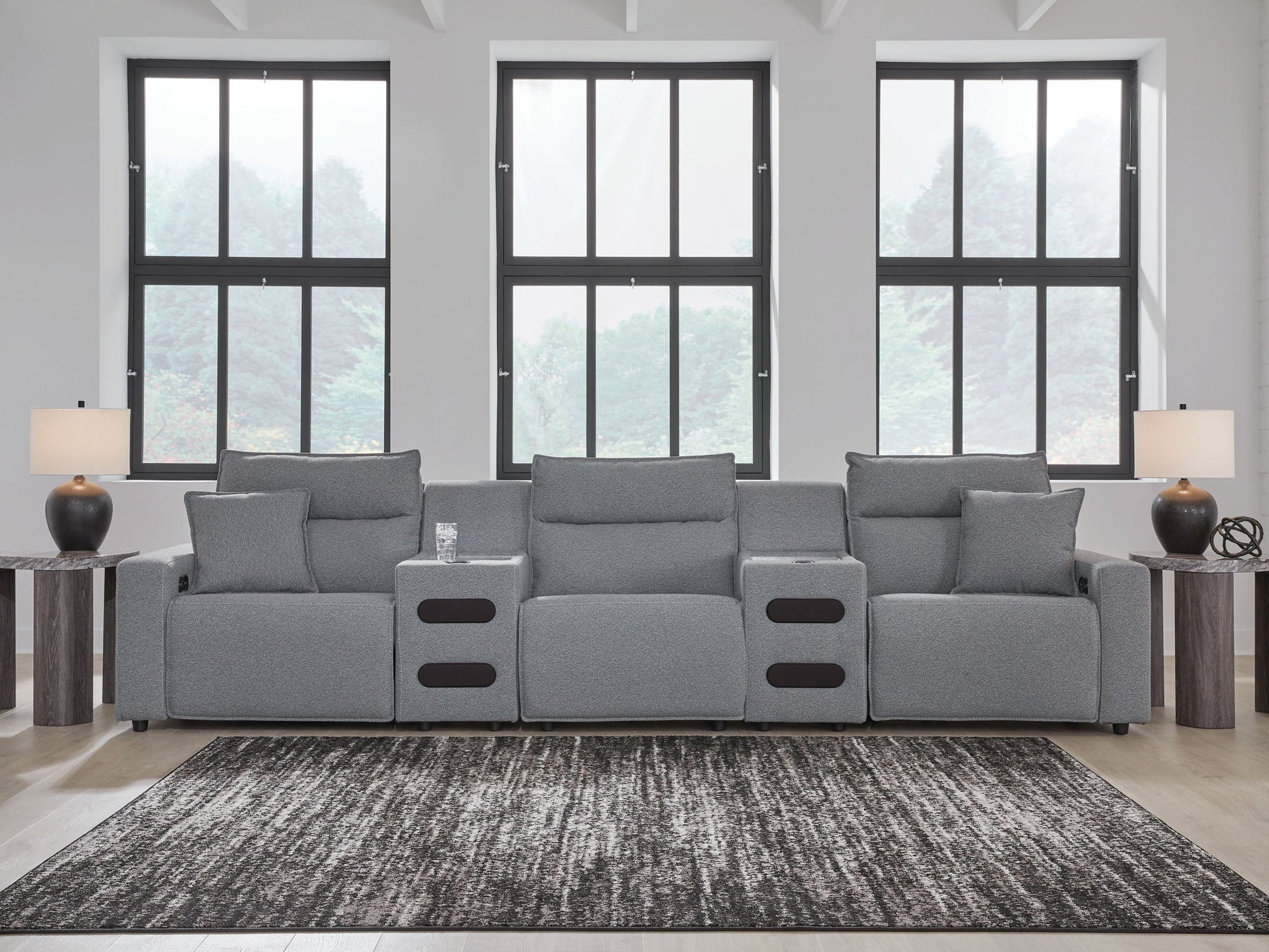ModMax II - Salt And Pepper - Reclining Sectional - Hornell Furniture Outlet