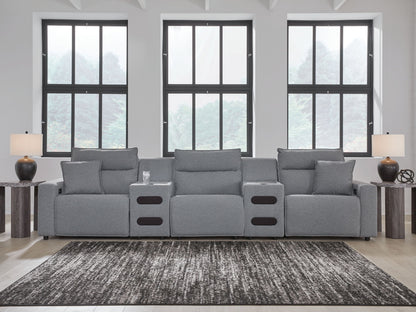 ModMax II - Salt And Pepper - Reclining Sectional - Hornell Furniture Outlet
