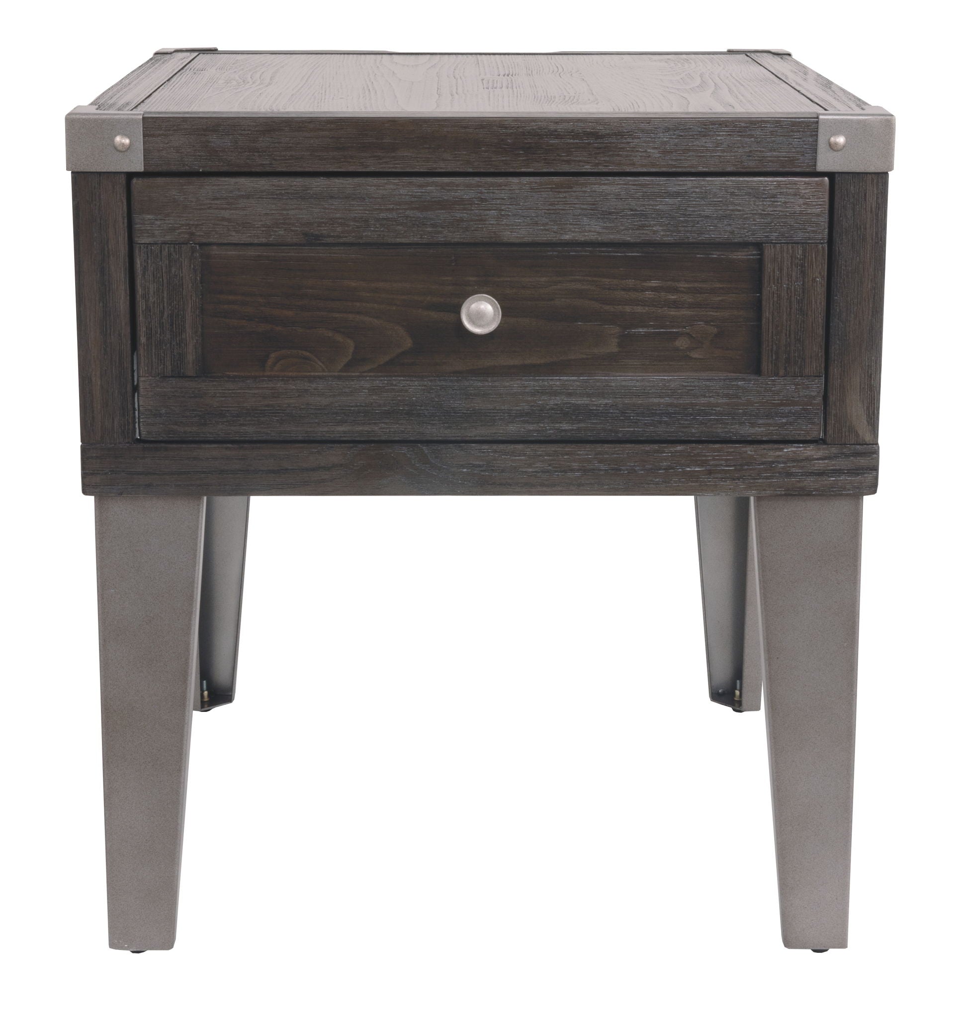 Todoe - Dark Gray - Rectangular End Table - Hornell Furniture Outlet