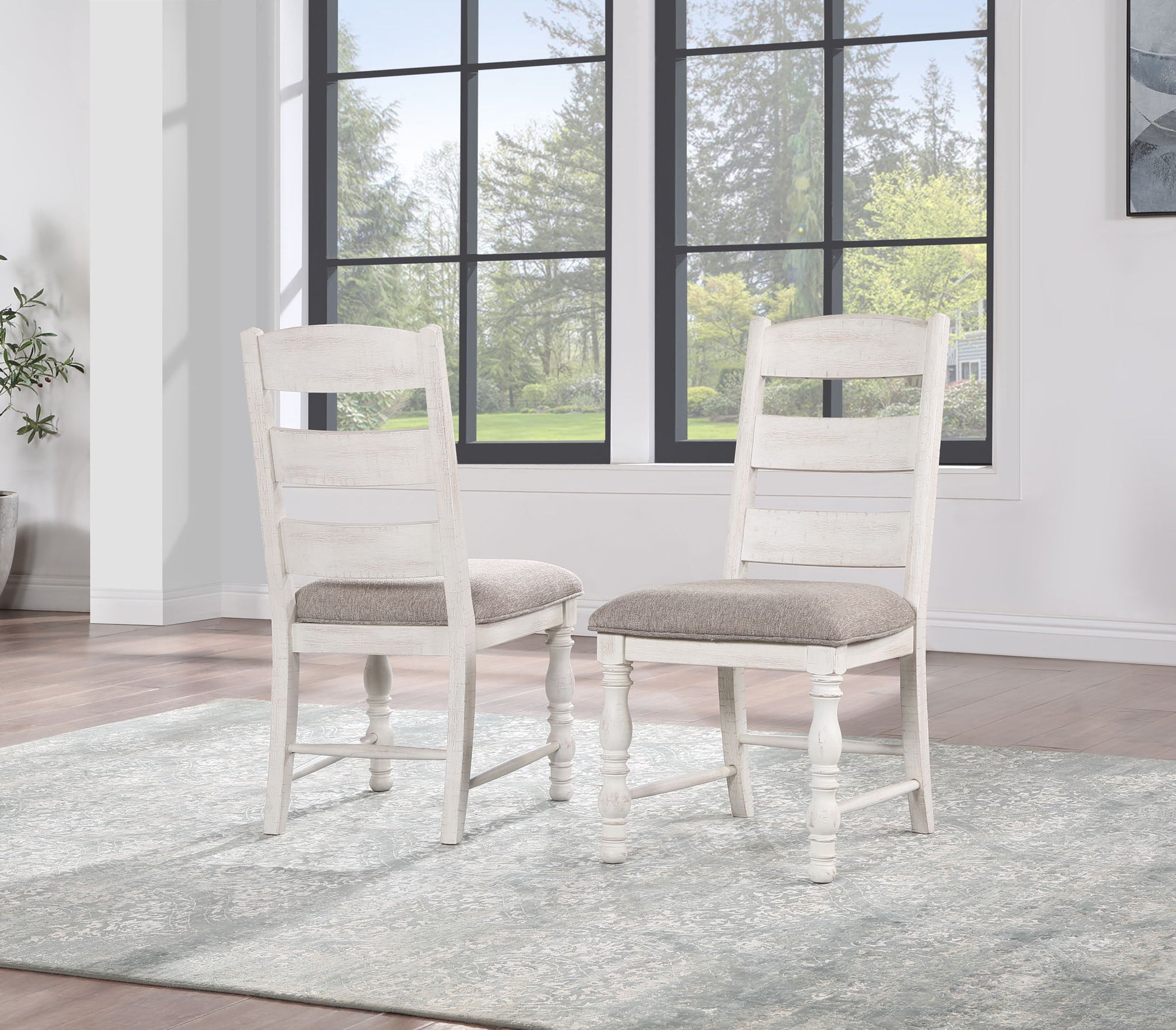 Heston - Side Chair (Set of 2) - White - Hornell Furniture Outlet
