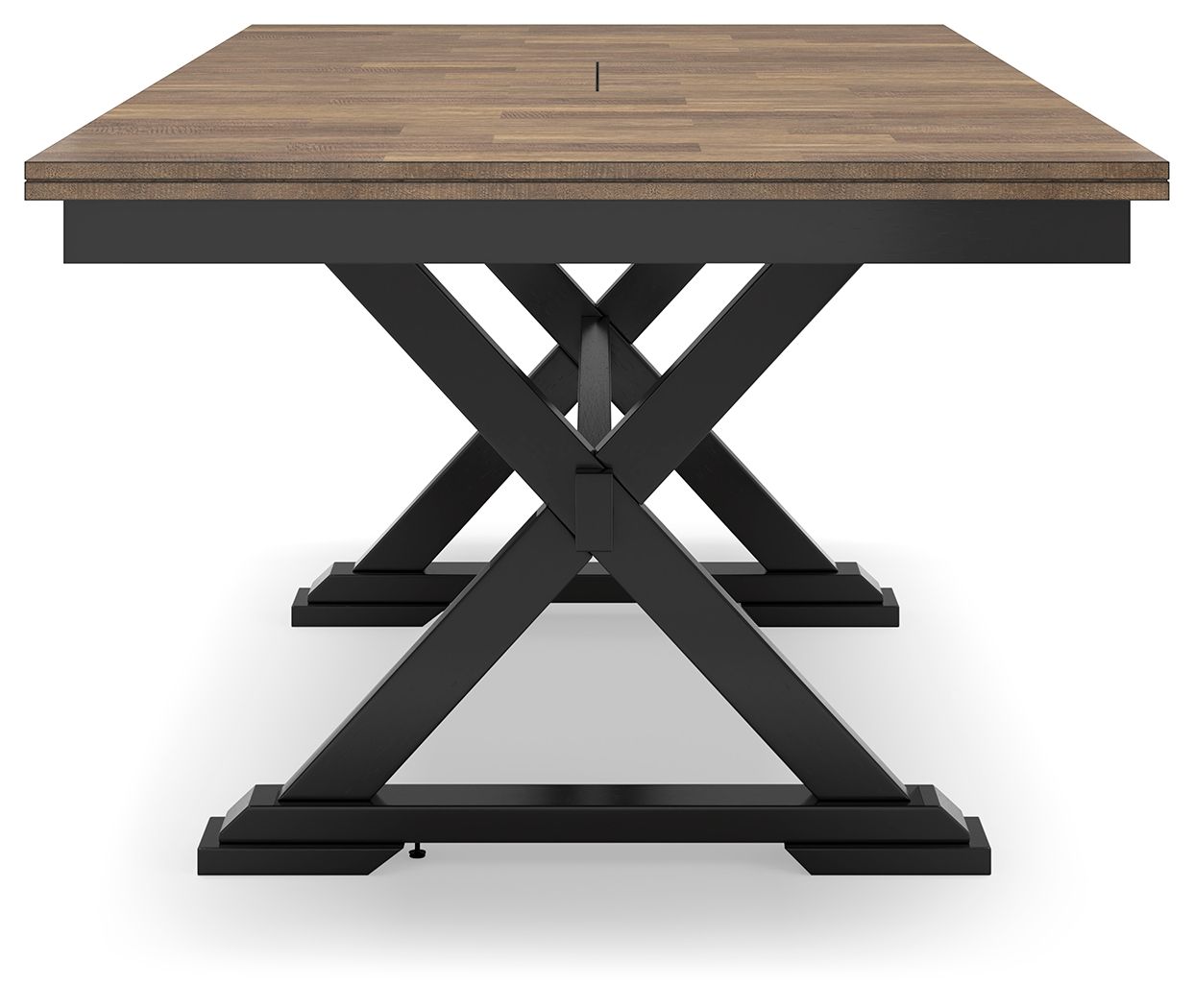 Wildenauer - Brown / Black - Rectangular Dining Extension Table - Hornell Furniture Outlet