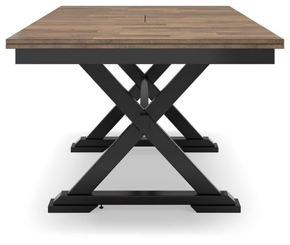 Wildenauer - Brown / Black - Rectangular Dining Extension Table - Hornell Furniture Outlet