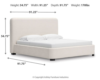 Brintstreet - Beige - King Upholstered Bed - Hornell Furniture Outlet