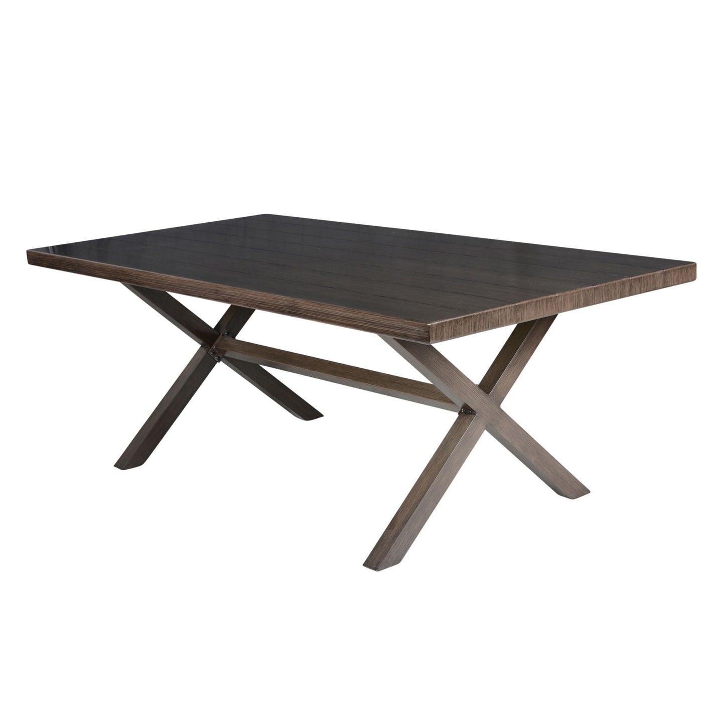 Marina - Rectangular Patio Table - Brown - Hornell Furniture Outlet