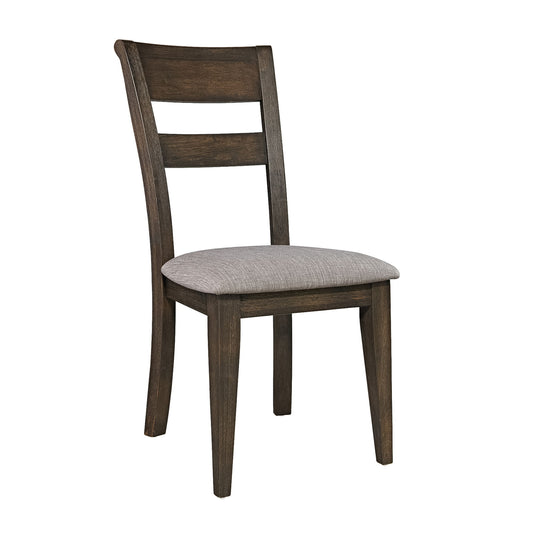 Double Bridge - Splat Back Side Chair - Dark Brown - Hornell Furniture Outlet