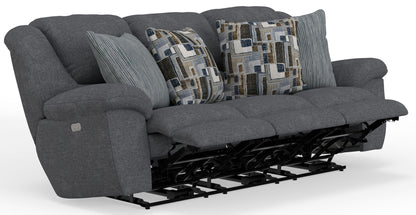 Trifecta - Sofa With 3 Recliners and Drop Down Table - Hornell Furniture Outlet