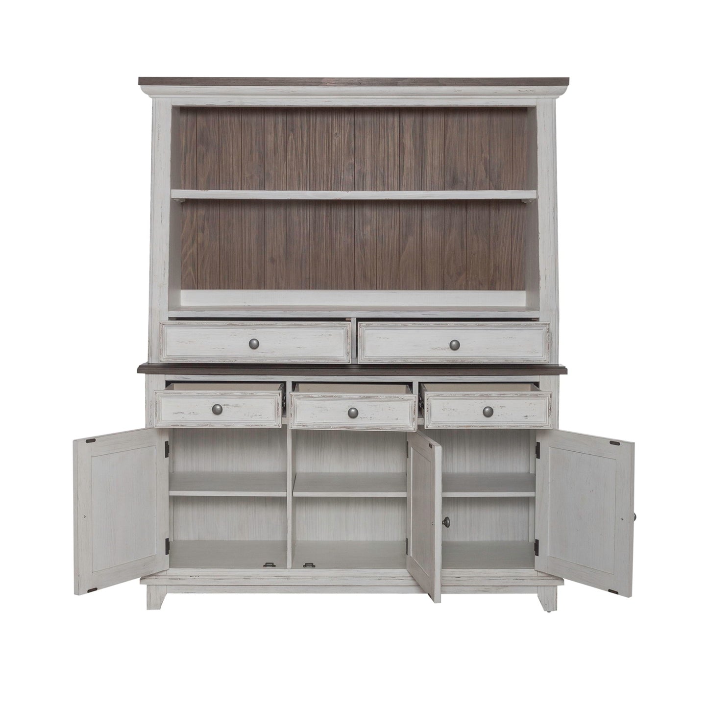 River Place - Server & Hutch - White - Hornell Furniture Outlet