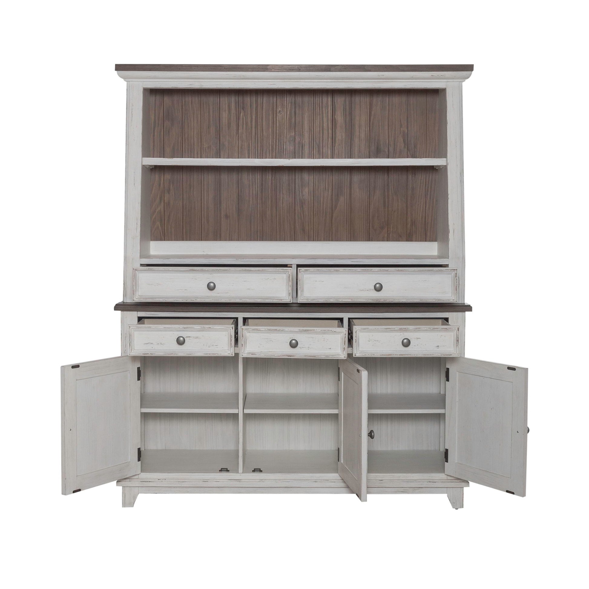 River Place - Server & Hutch - White - Hornell Furniture Outlet