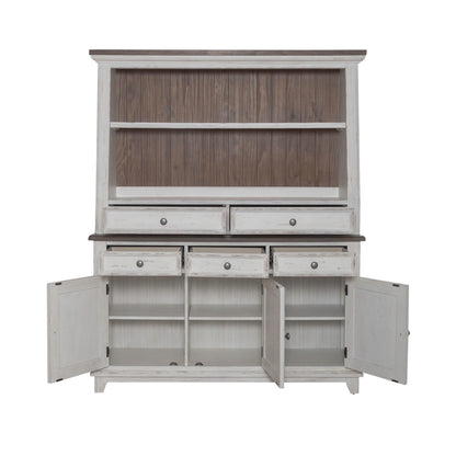 River Place - Server & Hutch - White - Hornell Furniture Outlet