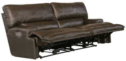Wembley - Power Headrest Power Lay Flat Reclining Sofa - Hornell Furniture Outlet