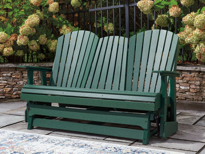 Shell Beach - Loveseat Glider - Green - Hornell Furniture Outlet