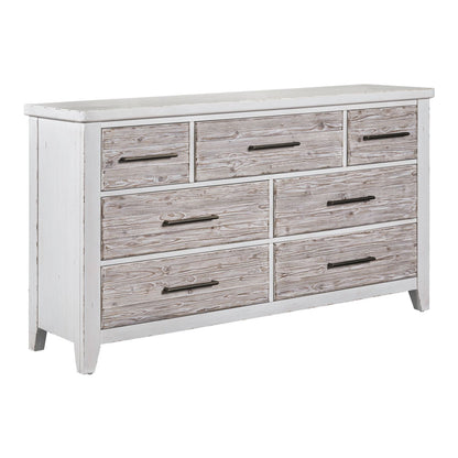 Backroads - 7 Drawer Dresser - White - Hornell Furniture Outlet