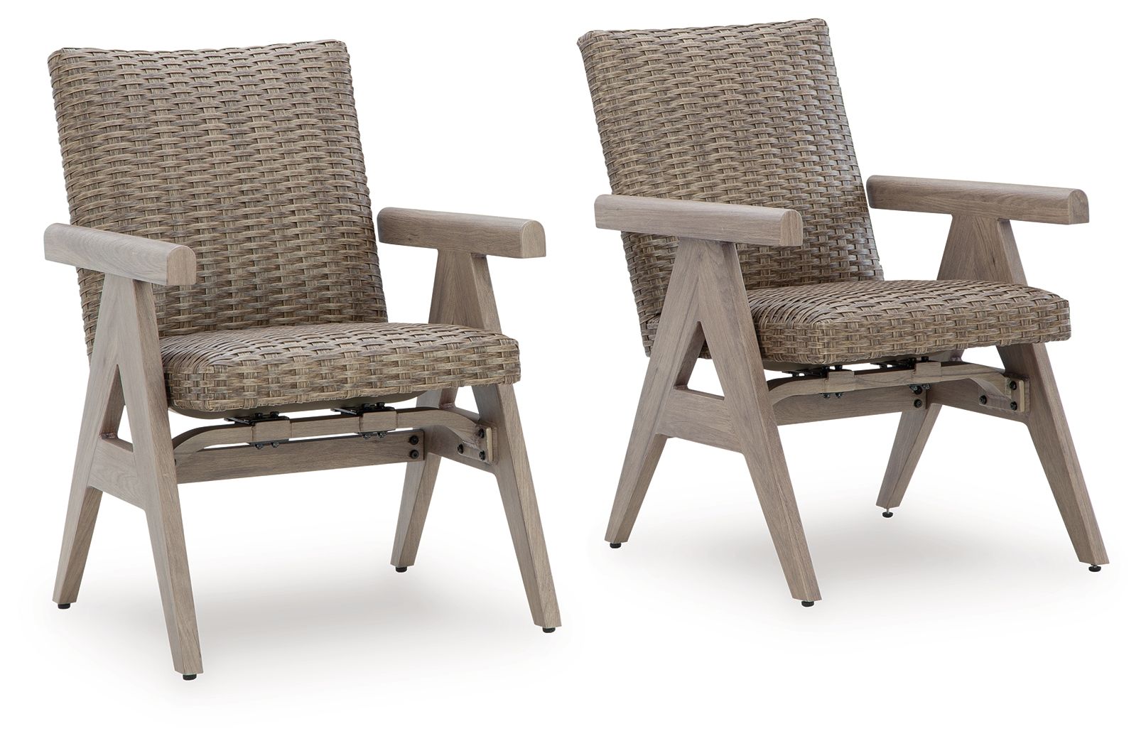 Cliff Trails - Beige - Rocking Arm Chair (Set of 2) - Hornell Furniture Outlet