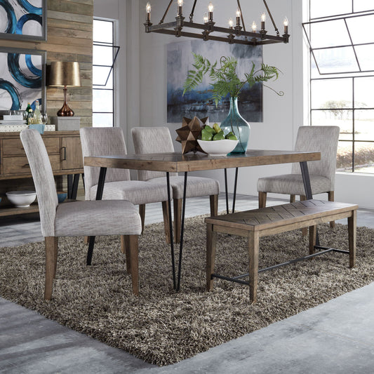 Horizons - Rectangular Leg Table - Light Brown - Hornell Furniture Outlet