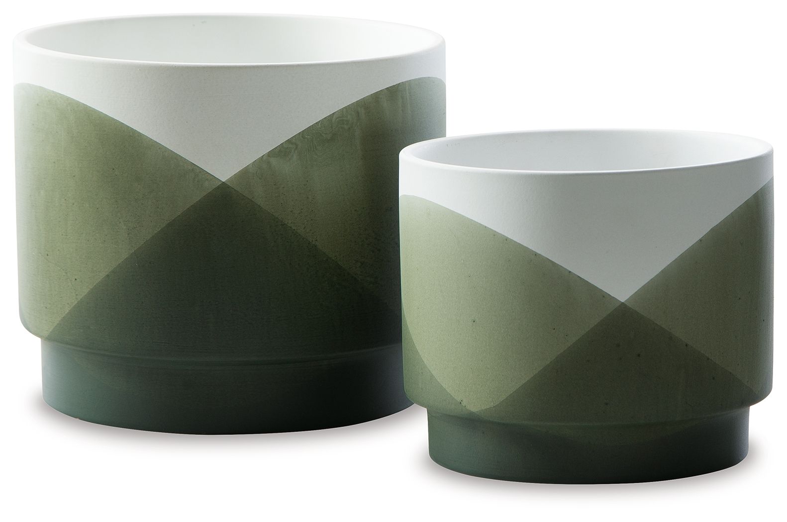 Ardenridge - Green / White - Planter Set (Set of 2) - Hornell Furniture Outlet